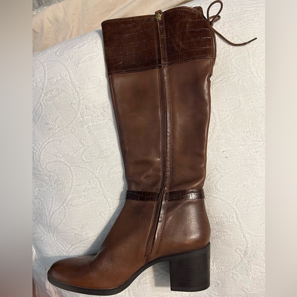 Geox Wistrey Respero Tall Leather Boots Size 39 - Picture 5 of 10